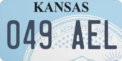 KS license plate 049AEL