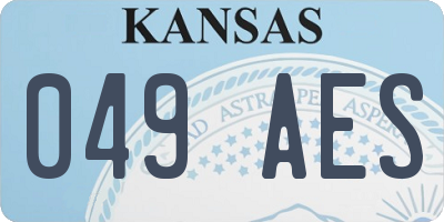 KS license plate 049AES