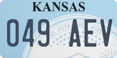 KS license plate 049AEV