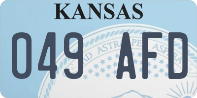 KS license plate 049AFD