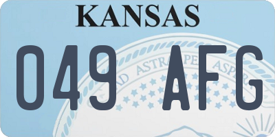 KS license plate 049AFG