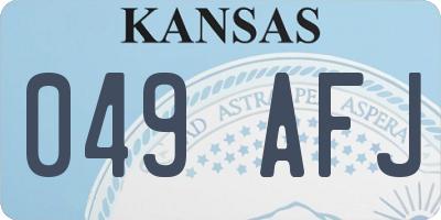 KS license plate 049AFJ