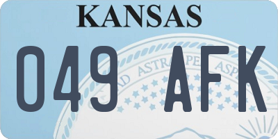 KS license plate 049AFK