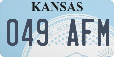 KS license plate 049AFM