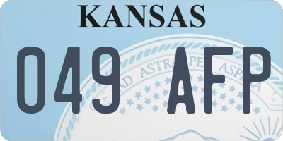 KS license plate 049AFP