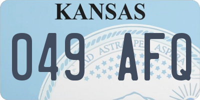 KS license plate 049AFQ