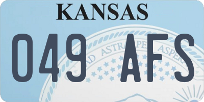 KS license plate 049AFS