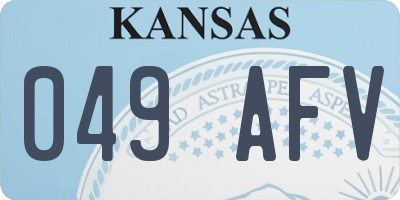 KS license plate 049AFV