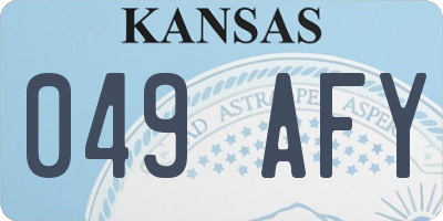 KS license plate 049AFY