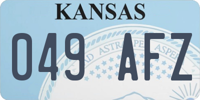 KS license plate 049AFZ