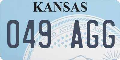 KS license plate 049AGG