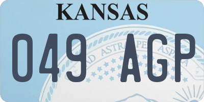 KS license plate 049AGP