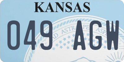 KS license plate 049AGW