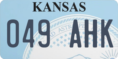 KS license plate 049AHK