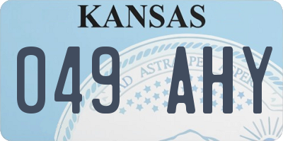 KS license plate 049AHY