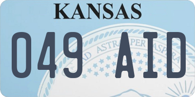 KS license plate 049AID