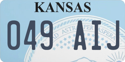 KS license plate 049AIJ