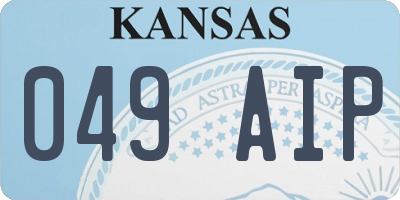 KS license plate 049AIP