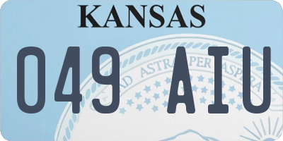 KS license plate 049AIU