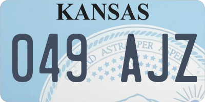 KS license plate 049AJZ