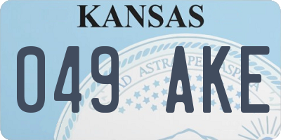 KS license plate 049AKE