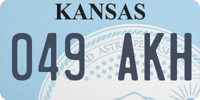 KS license plate 049AKH