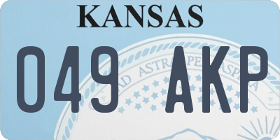 KS license plate 049AKP