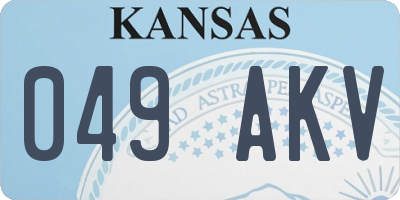 KS license plate 049AKV