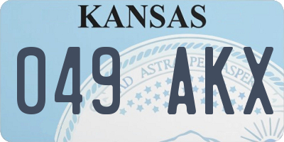 KS license plate 049AKX