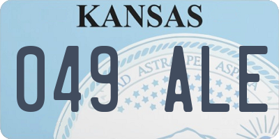 KS license plate 049ALE