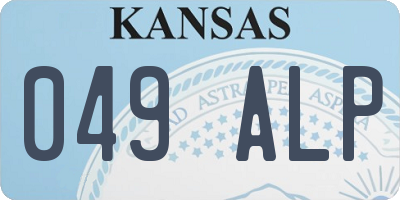 KS license plate 049ALP