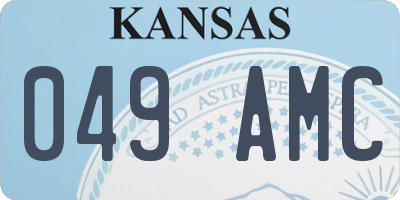 KS license plate 049AMC