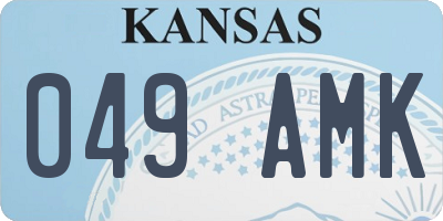 KS license plate 049AMK
