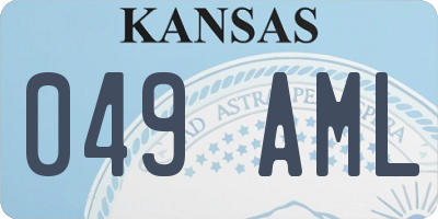 KS license plate 049AML