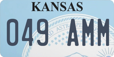 KS license plate 049AMM