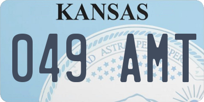 KS license plate 049AMT