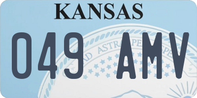 KS license plate 049AMV