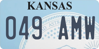 KS license plate 049AMW