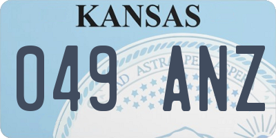 KS license plate 049ANZ