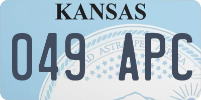 KS license plate 049APC