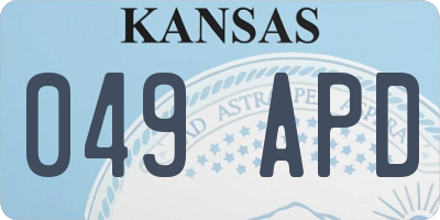 KS license plate 049APD