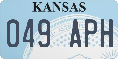KS license plate 049APH