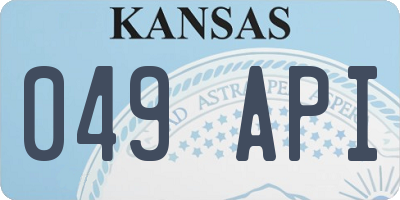 KS license plate 049API