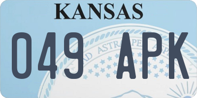 KS license plate 049APK