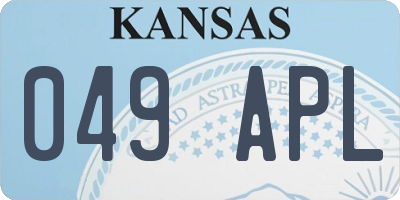 KS license plate 049APL