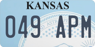 KS license plate 049APM