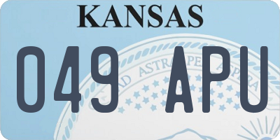 KS license plate 049APU