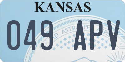 KS license plate 049APV