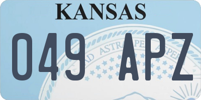 KS license plate 049APZ