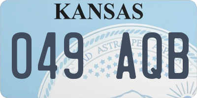 KS license plate 049AQB